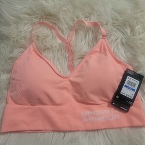 Under Armour Peach Pink Seamless Light-Impact Sports Bra